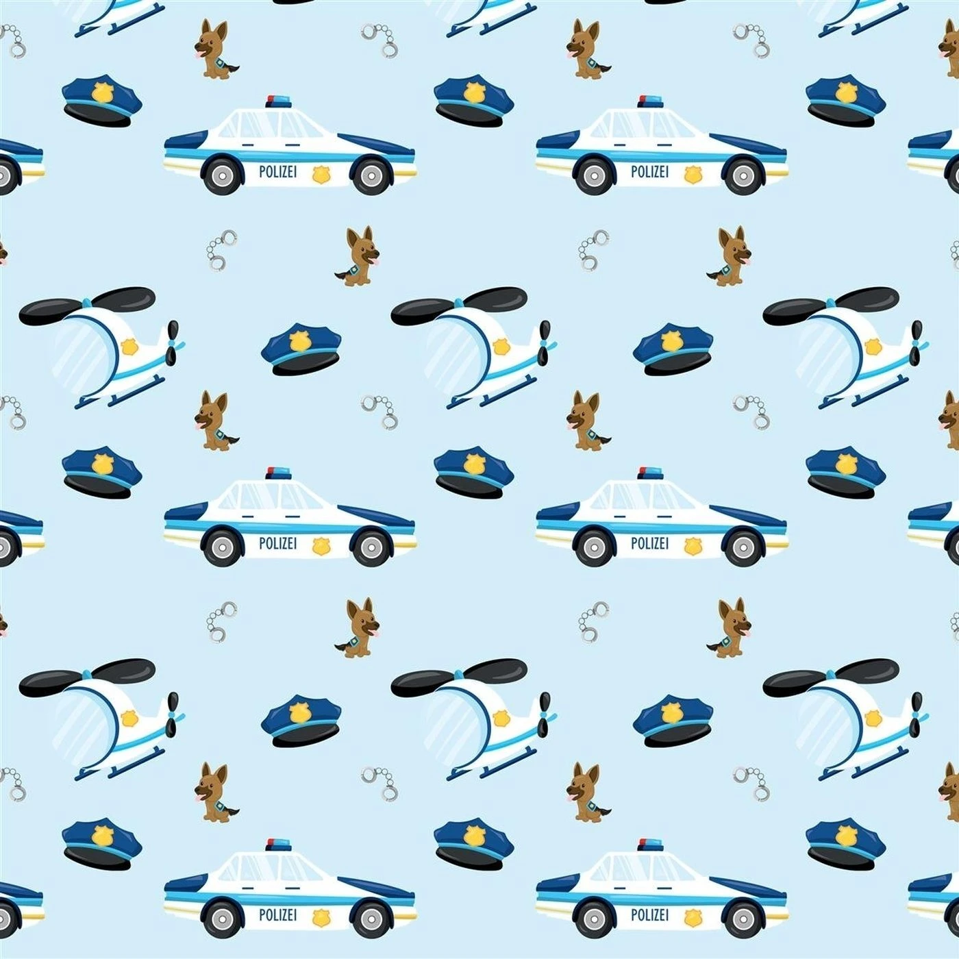 5-tlg. Stoffpaket Jersey Polizei 8 5-tlg. Stoffpaket Jersey Polizei – Bild 6