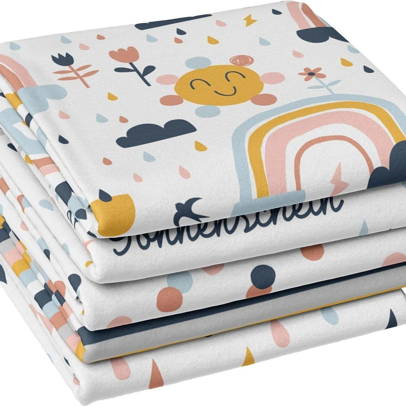 5-tlg. Stoffpaket Jersey Sonnenschein Regen (Rosa) 3 5-tlg. Stoffpaket Jersey Sonnenschein Regen (Rosa)