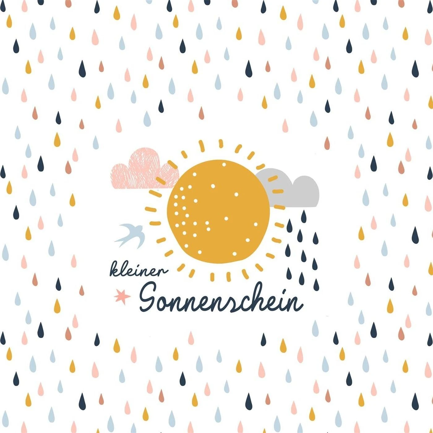 5-tlg. Stoffpaket Jersey Sonnenschein Regen (Rosa) 4 5-tlg. Stoffpaket Jersey Sonnenschein Regen (Rosa) – Bild 2