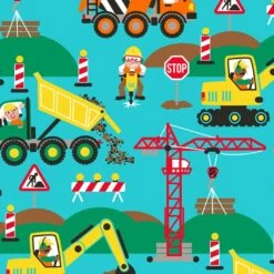 Bio-Jersey, At Work- Baustelle, Türkis, Exklusiv Bei Uns