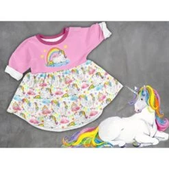 Bio-Jersey, Einhörner 6. Mottotag Kombi-Stoff, Uni Rosa -STOFFWELTEN Verkäufe bio jersey einhoerner 6 mottotag kombi stoff uni rosa3