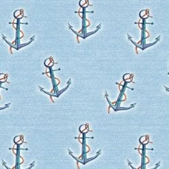 Bio-Jersey, Maritim Anker Denim 7. Mottotag Kombi-Stoff, Jeanslook