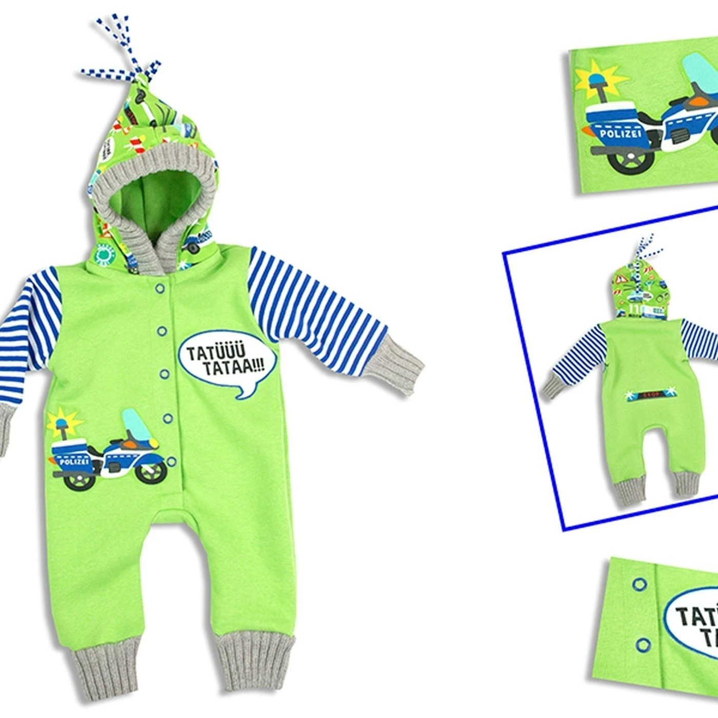 Bio-Jersey, Polizei 110 - Grau Melange, Exklusiv Bei Uns 6 Bio-Jersey, Polizei 110 - Grau Melange, Exklusiv Bei Uns – Bild 4