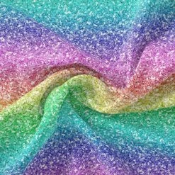 Bio-Jersey, Rainbow Farbverlauf Fake-Glitzer