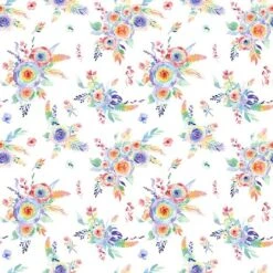 Bio-Jersey, Regenbogen Blumen, Rainbow Flowers, Pride, Mottotag Kombi-Stoff Mama Superkraft Supermama