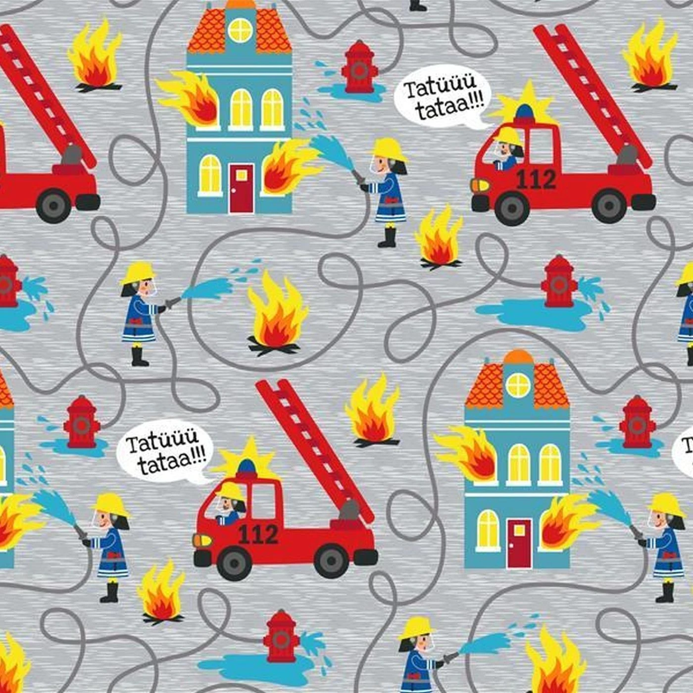 Bio-Jersey, Tatüüütataaa - Feuerwehr, Grau, Exklusiv Bei Uns 4 Bio-Jersey, Tatüüütataaa - Feuerwehr, Grau, Exklusiv Bei Uns – Bild 2