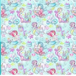 Bio-Jersey WUNSCHNAME Panel + Kombistoff 8. Geburtstag Mermaid Party - Meerjungfrauen, 2 In 1 -STOFFWELTEN Verkäufe bio jersey wunschname panel kombistoff 8 geburtstag mermaid party meerjungfrauen 2 in 13