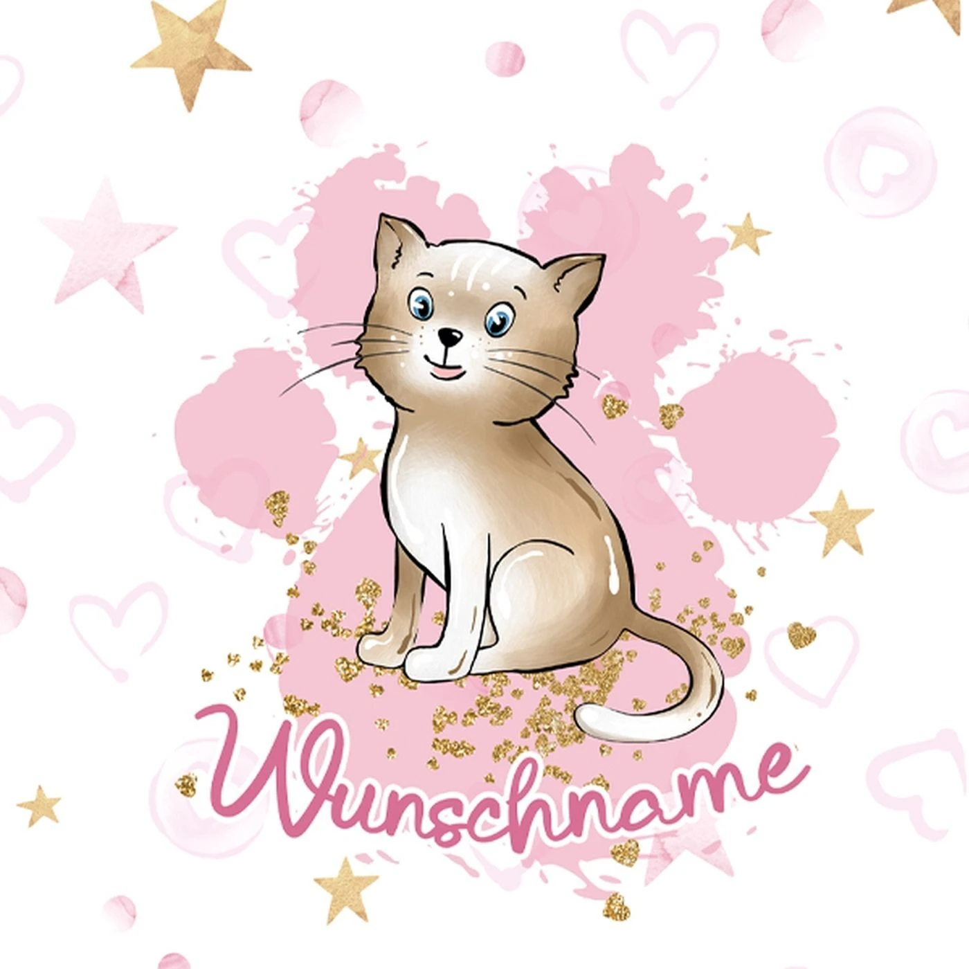 Bio-Jersey WUNSCHNAME Panel + Kombistoff Cuddle Cats, Rosa, 2 In 1 6 Bio-Jersey WUNSCHNAME Panel + Kombistoff Cuddle Cats, Rosa, 2 In 1 – Bild 4