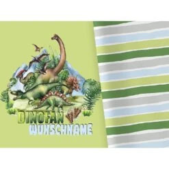 Titelseite 46 Bio-Jersey WUNSCHNAME Panel + Kombistoff Dino Jungle, Girls, 2 In 1