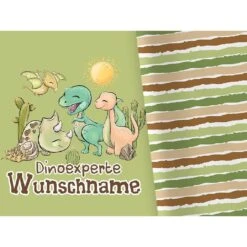 Bio-Jersey WUNSCHNAME Panel + Kombistoff Dinoforscher, 2 In 1