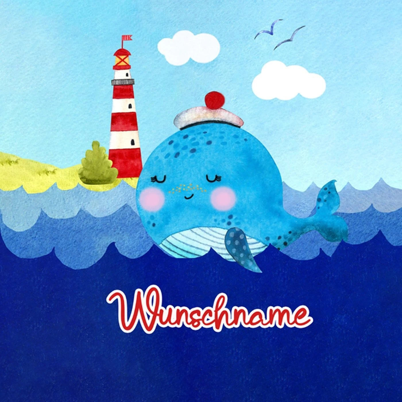 Bio-Jersey WUNSCHNAME Panel + Kombistoff Freunde Der See, Leuchtturm, 2 In 1 4 Bio-Jersey WUNSCHNAME Panel + Kombistoff Freunde Der See, Leuchtturm, 2 In 1 – Bild 2