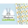 Bio-Jersey WUNSCHNAME Panel + Kombistoff Funny Bunny, Boys, 2 In 1