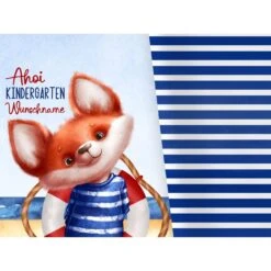 Titelseite 34 Bio-Jersey WUNSCHNAME Panel + Kombistoff KITA Spezial, Ahoi, 2 In 1