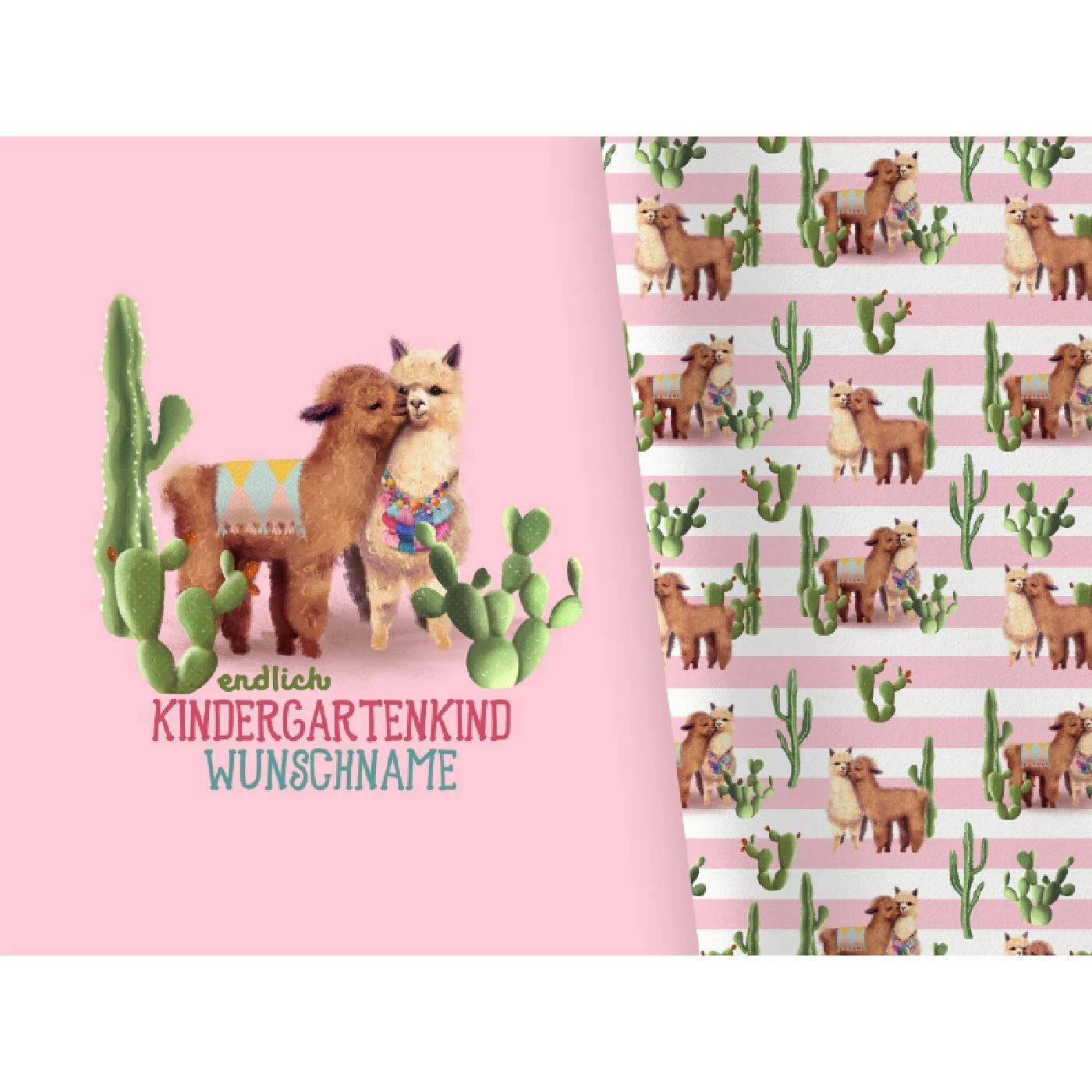 Bio-Jersey WUNSCHNAME Panel + Kombistoff KITA Spezial, Alpaka, 2 In 1 3 Bio-Jersey WUNSCHNAME Panel + Kombistoff KITA Spezial, Alpaka, 2 In 1