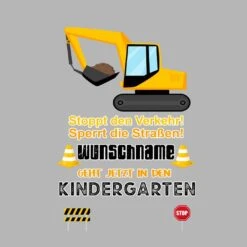 Titelseite -STOFFWELTEN Verkäufe bio jersey wunschname panel kombistoff kita spezial bagger 2 in 12