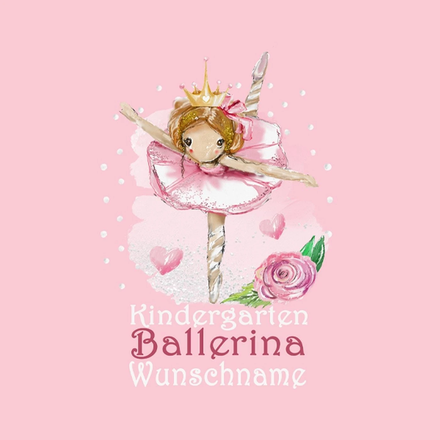 Bio-Jersey WUNSCHNAME Panel + Kombistoff KITA Spezial, Ballerina, 2 In 1 4 Bio-Jersey WUNSCHNAME Panel + Kombistoff KITA Spezial, Ballerina, 2 In 1 – Bild 2