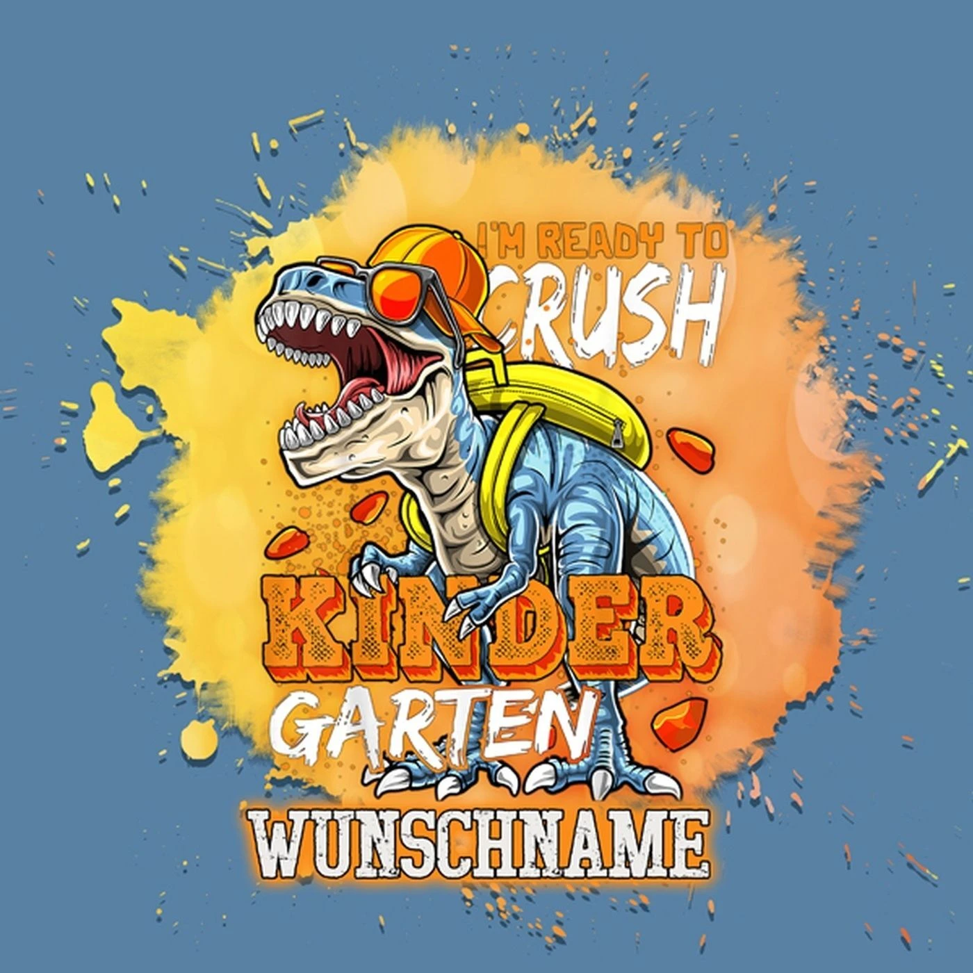 Bio-Jersey WUNSCHNAME Panel + Kombistoff KITA Spezial, Crush Blau, 2 In 1 4 Bio-Jersey WUNSCHNAME Panel + Kombistoff KITA Spezial, Crush Blau, 2 In 1 – Bild 2