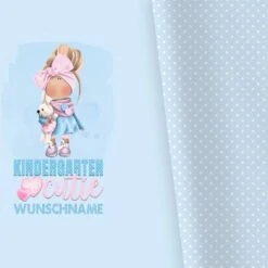 Titelseite 44 Bio-Jersey WUNSCHNAME Panel + Kombistoff KITA Spezial, Cutie, 2 In 1