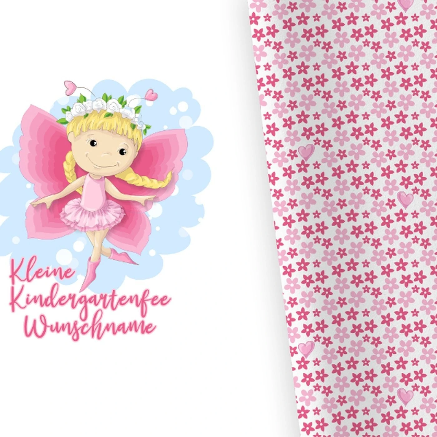 Bio-Jersey WUNSCHNAME Panel + Kombistoff KITA Spezial, Kindergartenfee, 2 In 1 3 Bio-Jersey WUNSCHNAME Panel + Kombistoff KITA Spezial, Kindergartenfee, 2 In 1