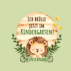 Bio-Jersey WUNSCHNAME Panel + Kombistoff KITA Spezial, Löwe, 2 In 1 -STOFFWELTEN Verkäufe bio jersey wunschname panel kombistoff kita spezial loewe 2 in 12