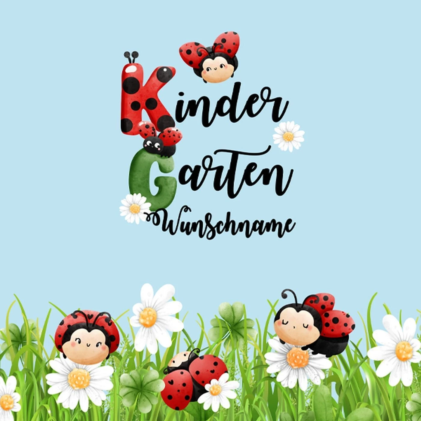 Bio-Jersey WUNSCHNAME Panel + Kombistoff KITA Spezial, Maikäfer, 2 In 1 4 Bio-Jersey WUNSCHNAME Panel + Kombistoff KITA Spezial, Maikäfer, 2 In 1 – Bild 2