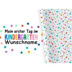 Bio-Jersey WUNSCHNAME Panel + Kombistoff KITA Spezial, Punkte, 2 In 1