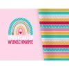 Bio-Jersey WUNSCHNAME Panel + Kombistoff KITA Spezial, Regenbogen, 2 In 1 -STOFFWELTEN Verkäufe bio jersey wunschname panel kombistoff kita spezial regenbogen 2 in 1