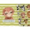 Bio-Jersey WUNSCHNAME Panel + Kombistoff Smiling Friends, Äffchen Grün, 2 In 1 -STOFFWELTEN Verkäufe bio jersey wunschname panel kombistoff smiling friends aeffchen gruen 2 in 1