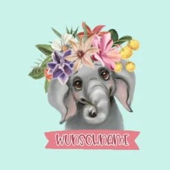 Titelseite -STOFFWELTEN Verkäufe bio jersey wunschname panel kombistoff smiling friends elefant tuerkis 2 in 12