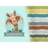Bio-Jersey WUNSCHNAME Panel + Kombistoff Smiling Friends, Giraffe Türkis, 2 In 1 -STOFFWELTEN Verkäufe bio jersey wunschname panel kombistoff smiling friends giraffe tuerkis 2 in 1