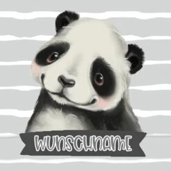 Titelseite -STOFFWELTEN Verkäufe bio jersey wunschname panel kombistoff smiling friends panda grau 2 in 12