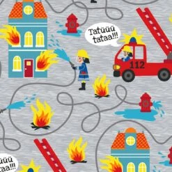 Bio-Sommersweat, Tatüüütataaa - Feuerwehr, Grau, Exklusiv Bei Uns