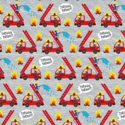 Bio-Sommersweat, Tatüüütataaa - Kombistoff Feuerwehr, Grau, Exklusiv Bei Uns