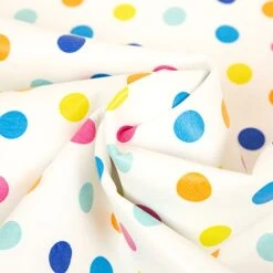 Hochw. Kunstleder DOTS, Unregelmäßige Punkte, Lederimitat