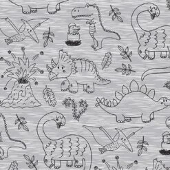 Musselin DINOLAND Grau Melange, Exklusiv Bei Uns