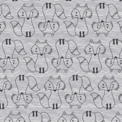 Musselin FRIDEL FUCHS Grau Melange, Exklusiv Bei Uns