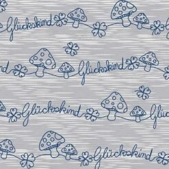 Musselin GLÜCKSKIND Grau Melange, Exklusiv Bei Uns