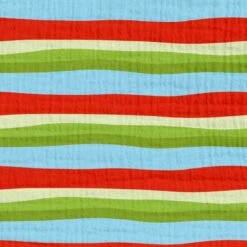 Musselin Streifen Wellig