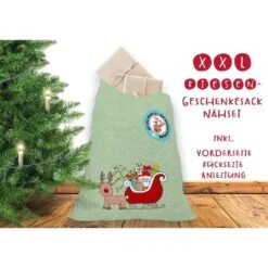 Nähset XXL Riesen Geschenke-Sack Aus Der Weihnachtsmannwerkstatt, Canvas