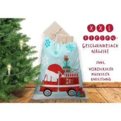 Nähset XXL Riesen Geschenke-Sack Feuerwehr, Canvas