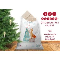 Nähset XXL Riesen Geschenke-Sack Freunde Im Winterwald, Canvas