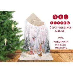 Nähset XXL Riesen Geschenke-Sack, Snow Deer, Canvas