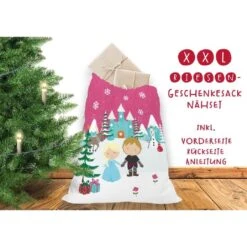 Nähset XXL Riesen Geschenke-Sack Winterprinzessin, Canvas