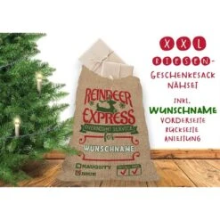 Nähset XXL Riesen WUNSCHNAME Geschenke-Sack, Canvas