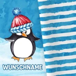 Titelseite 21 Pinguin Party (PANEL + Kombistoff + Wunschname) Pinguin, Bio-Jersey