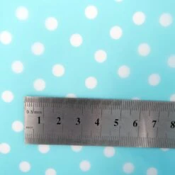 Regenmantel-Stoff - Punkte/Hellblau -STOFFWELTEN Verkäufe regenmantel stoff punkte hellblau3