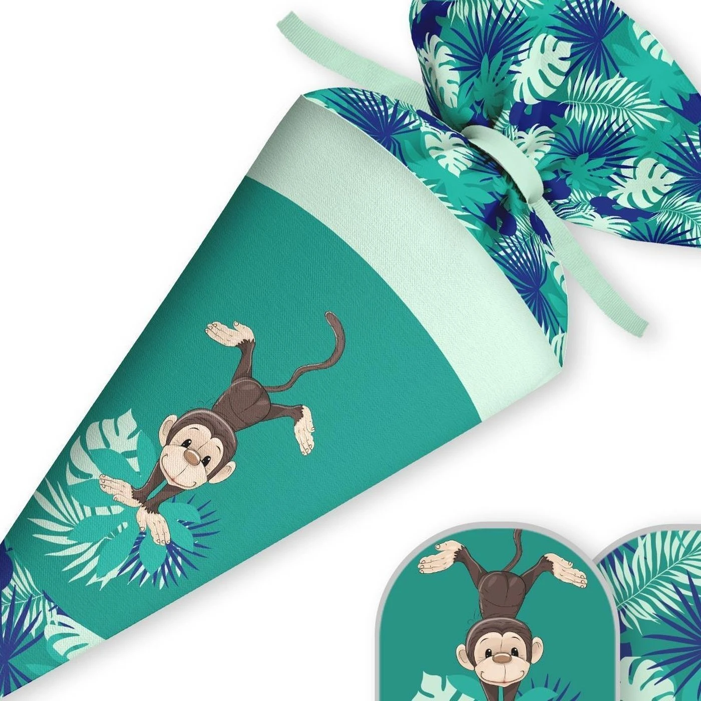 Schultüte Affe, Nähset Mit Rohling 4 Schultüte Affe, Nähset Mit Rohling – Bild 2