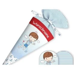 Schultüte Ahoi Kleiner Junge, Nähset Mit Rohling 7 Schultüte Ahoi Kleiner Junge, Nähset Mit Rohling -STOFFWELTEN Verkäufe schultuete ahoi kleiner junge naehset mit rohling 13