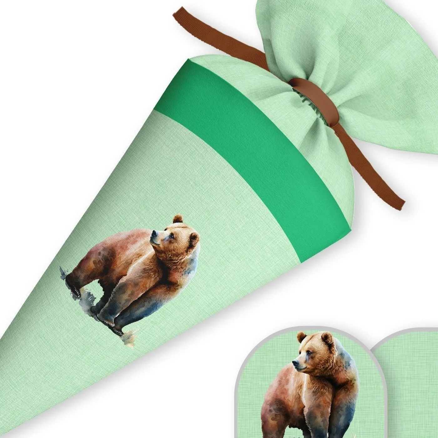 Schultüte Bär, Nähset Mit Rohling 4 Schultüte Bär, Nähset Mit Rohling – Bild 2