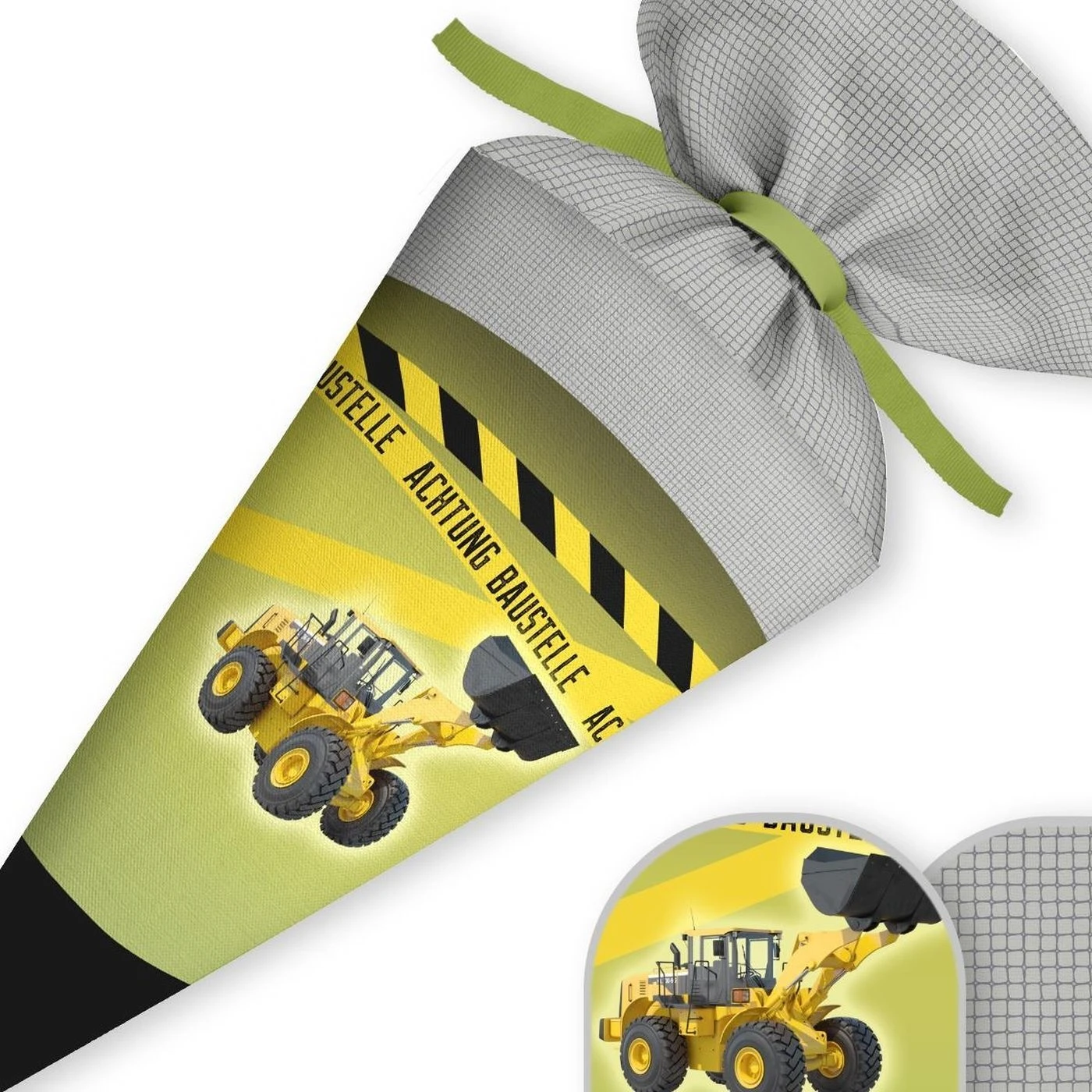 Schultüte Bagger, Nähset Mit Rohling 4 Schultüte Bagger, Nähset Mit Rohling – Bild 2